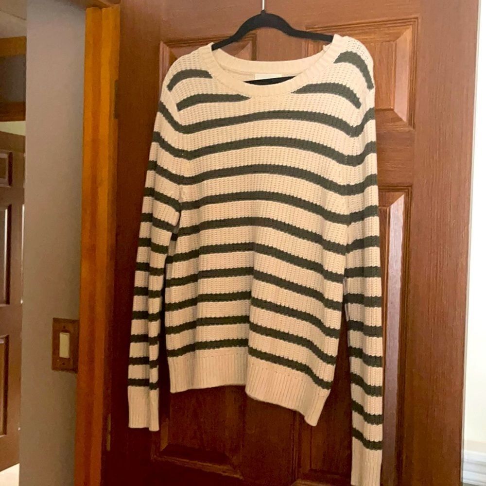 Striped Green & Beige Sweater